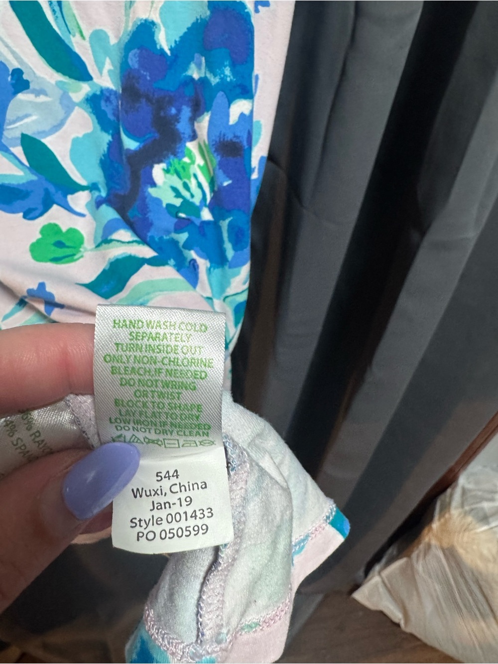 Lilly Pulitzer Blue, Green & White Floral Shift Dress - Picture 6 of 7